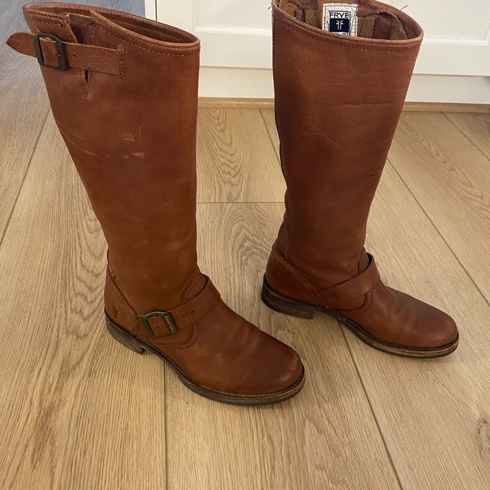 Vintage Frye Brown Leather Boots - Picture 3 of 7